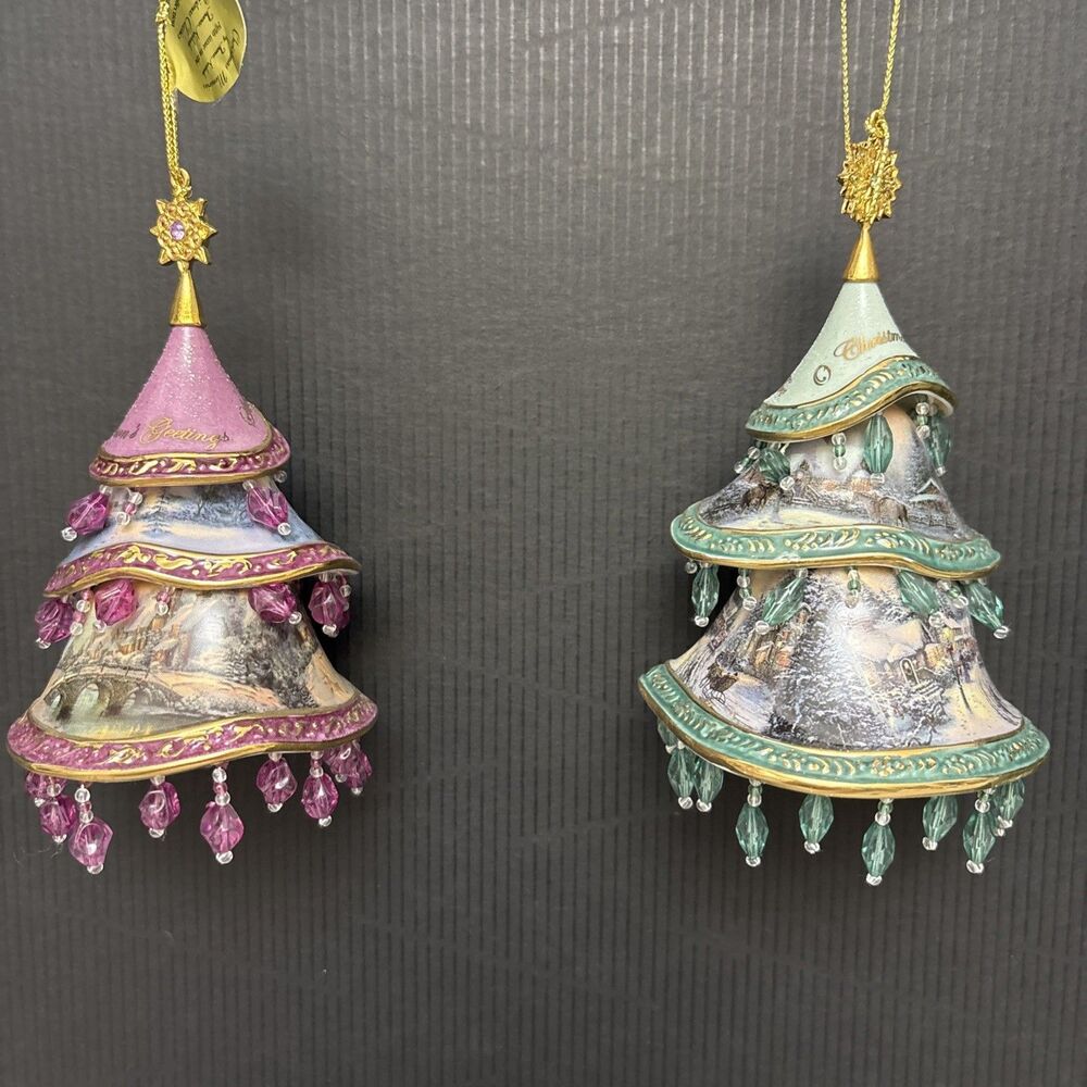Thomas Kinkade Classic Ornaments, Decorated Christmas Tree,‎ Greetings, Ole Tree